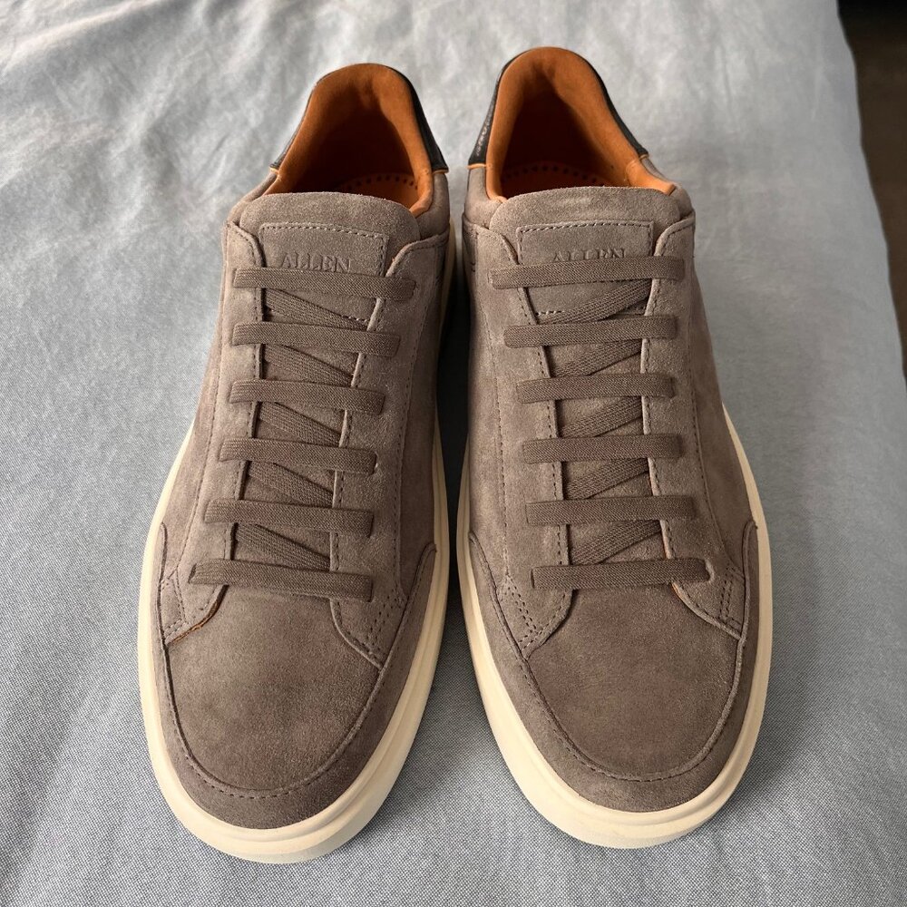 NWOT Allen Edmonds Gray Suede Slip-on Stretch-lace Sneaker Size: 9